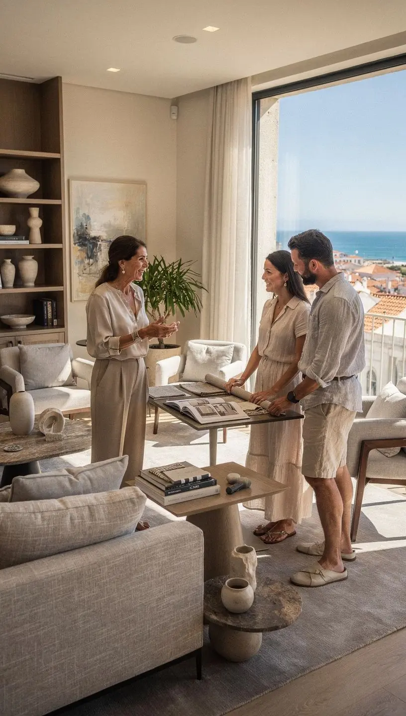 Planejamento de espaço eficaz para showrooms de design.